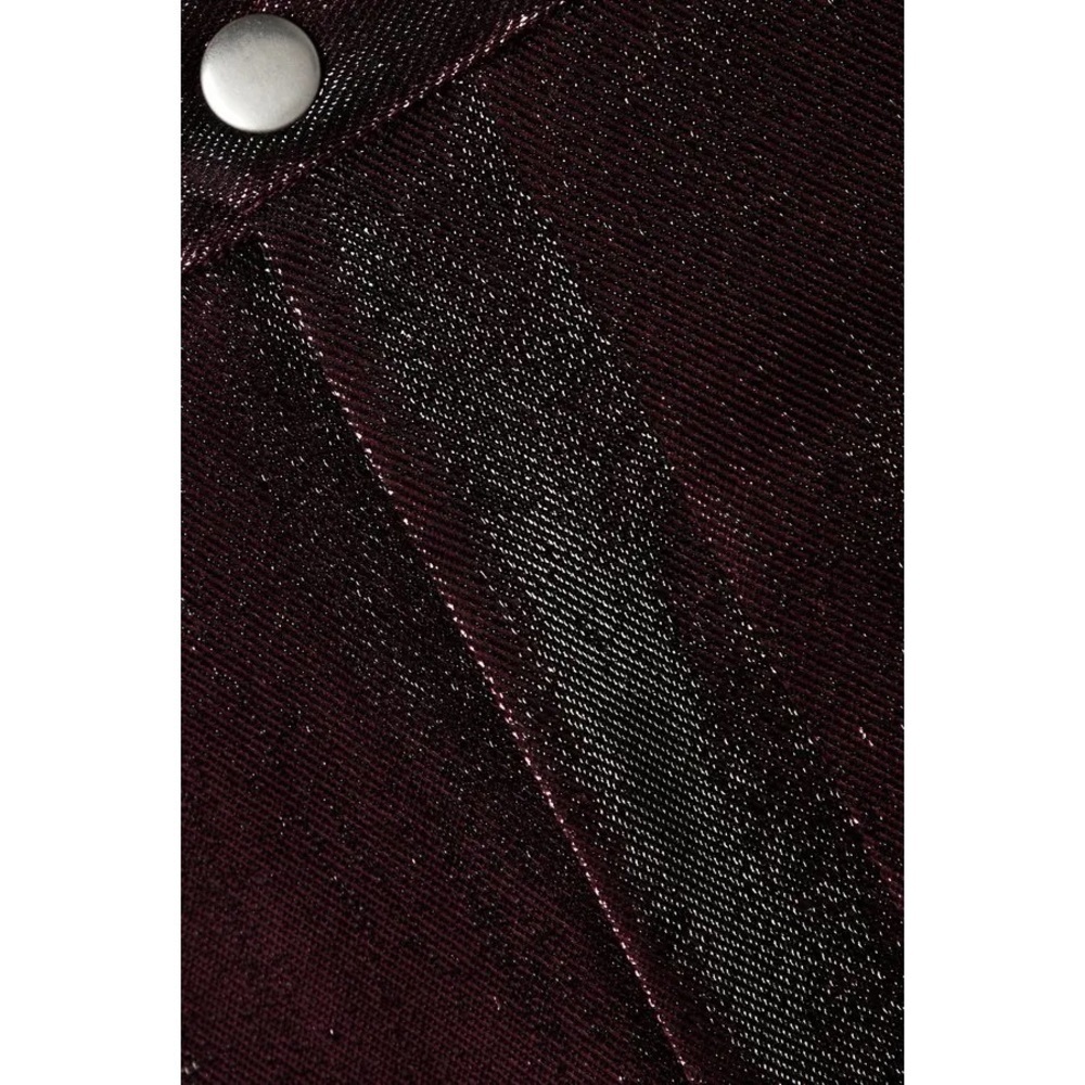 AREA Lurex Skinny Pants in Burgandy - Picture 5 of 12